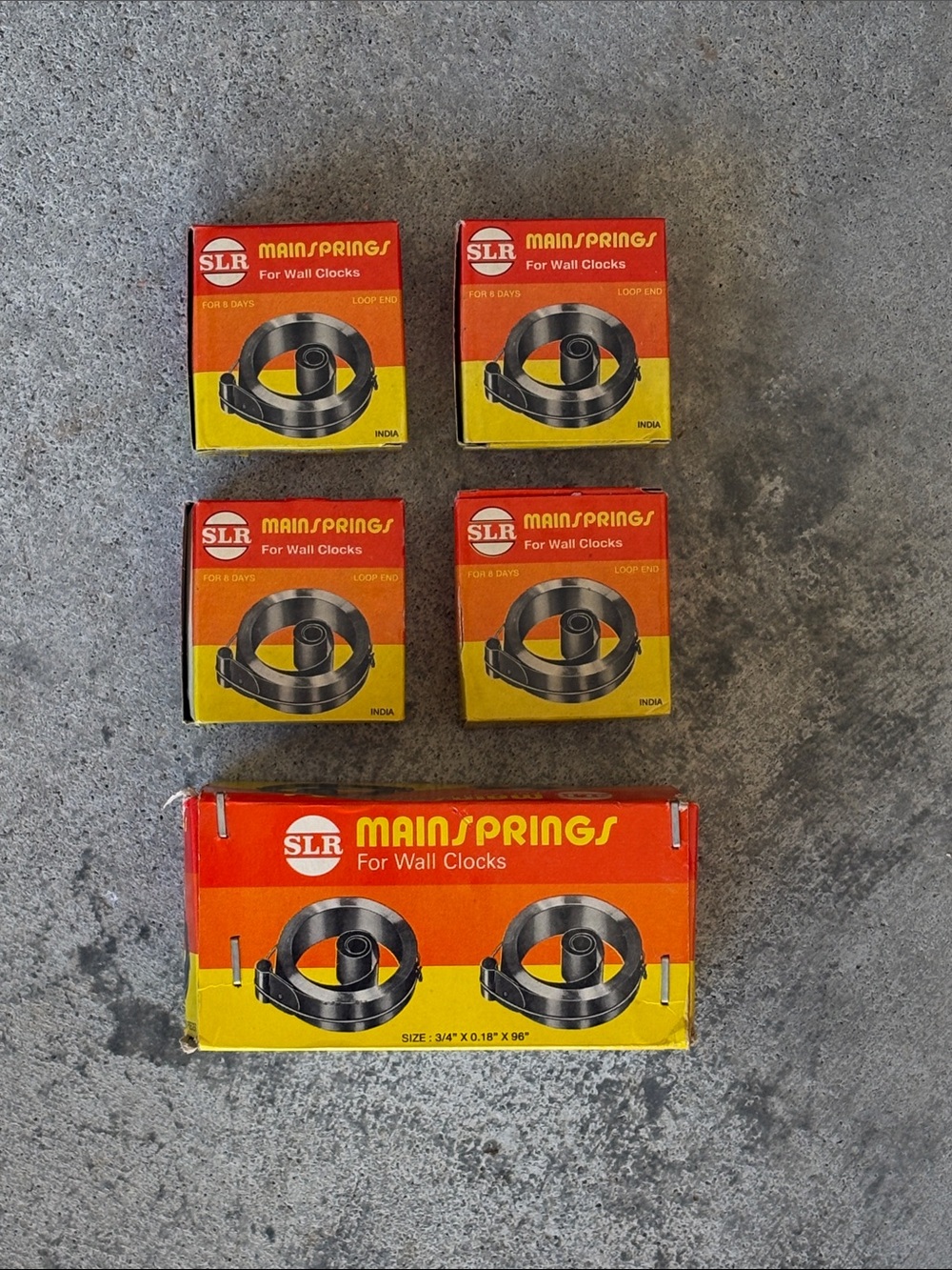 Mainsprings for Wall Clocks – Red/Yellow Packaging